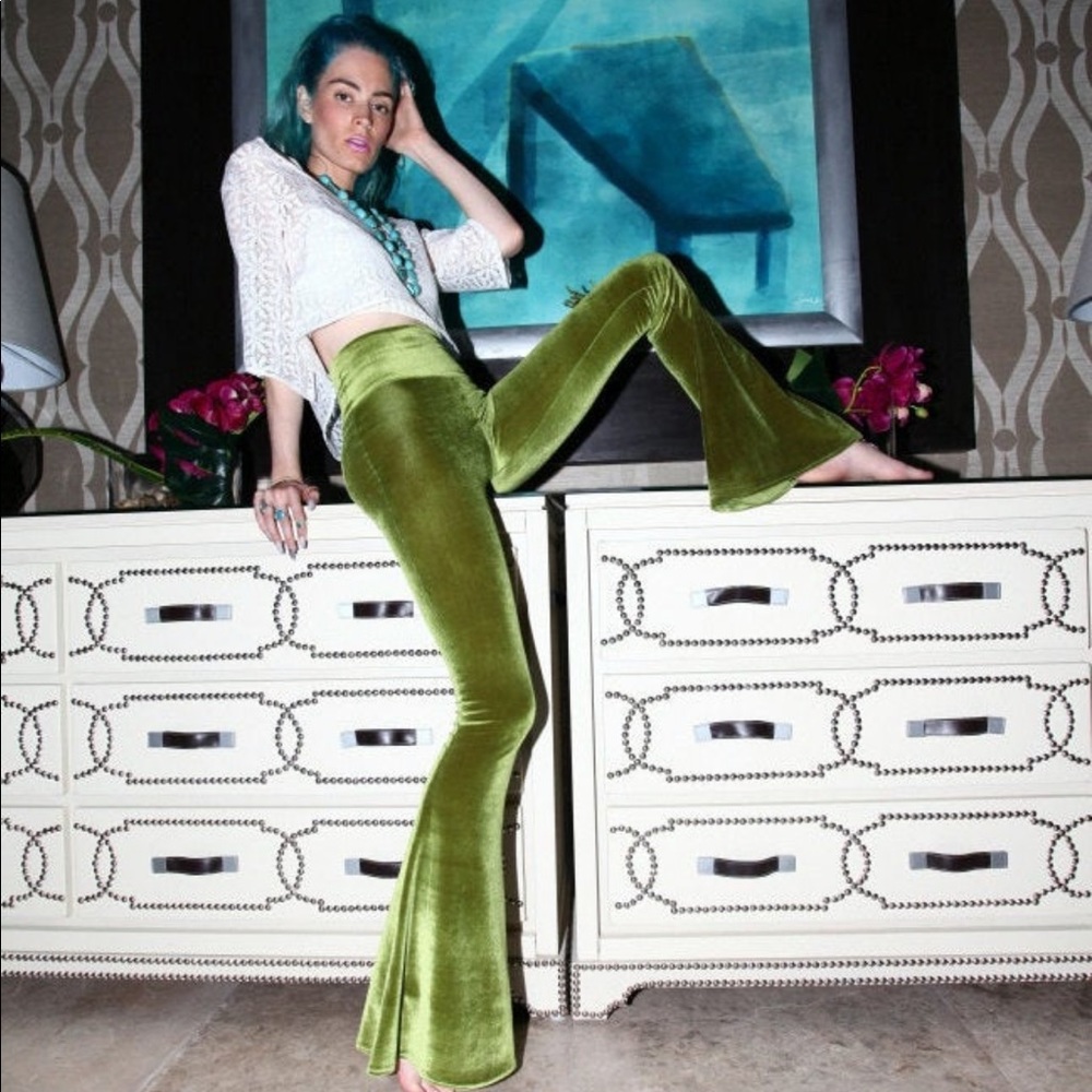 Homecooked Karma velvet bell bottoms